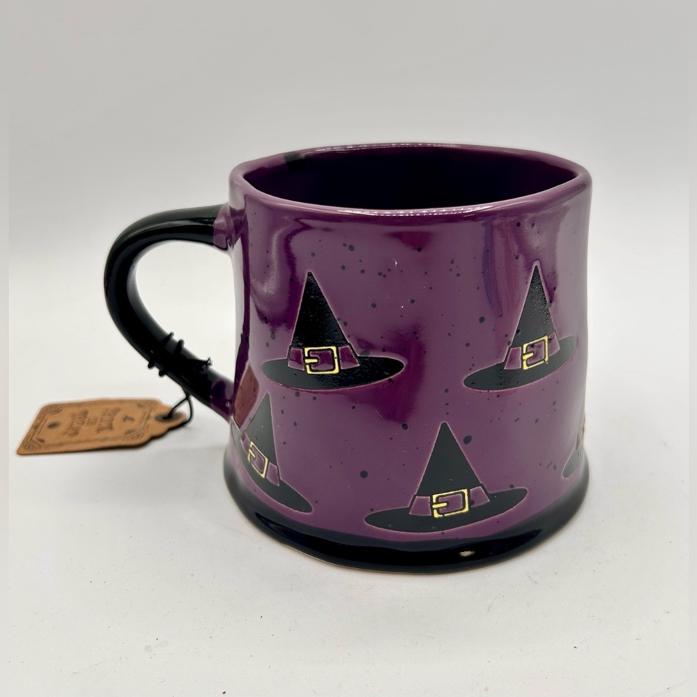 Witches Hat Hocus Pocus Global Design Connections Purple Black Mug 17 oz New